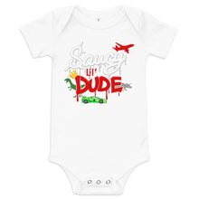 Load image into Gallery viewer, Baby Saucy Lil Dude Onesie
